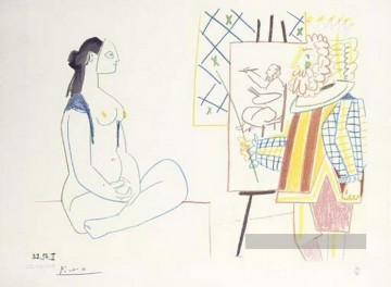  artist - L’artiste et son modèle L artiste et son modèle II 1958 cubiste